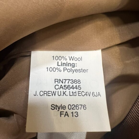 J. Crew No. 2 Pencil Skirt 100% Wool, Fully Lined, Tan, Sz 6, Workwear/Party - Picture 5 of 10